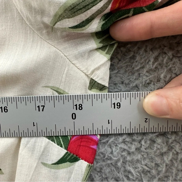 Old Navy Short Sleeve Bell Sleeve Wrap Front Dress White Floral Women's Medium - Picture 7 of 10